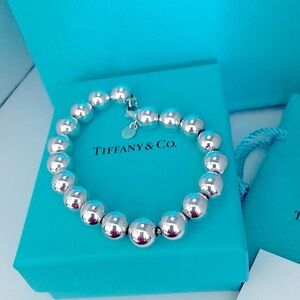 Tiffany & Co. 10mm Hardware Ball Bead Bracelet - Sterling Silver - 7 1/2”Length